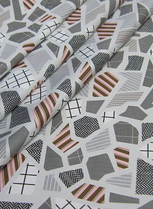 Хлопок стрейч (н) геометрический рисунок - в интернет-магазине тканей Тессутидея арт. 01-5905