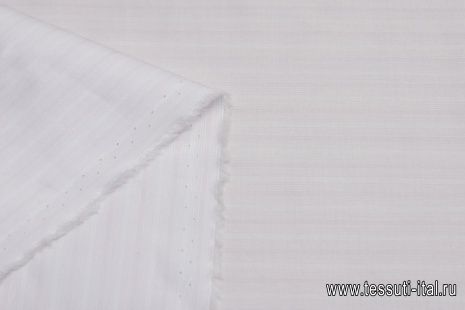 Сорочечная (н) бело-розовая полоска - итальянские ткани Тессутидея арт. 01-6309