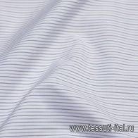 Сорочечная (н) бело-голубая полоска - итальянские ткани Тессутидея арт. 01-6438