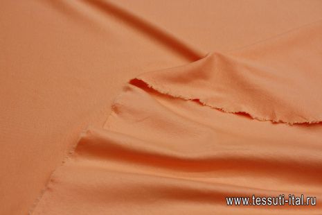 Трикотаж рибана (о) светло-оранжевый - итальянские ткани Тессутидея арт. 12-1156