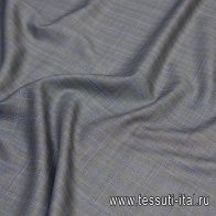 Костюмная (н) серо-голубая клетка - итальянские ткани Тессутидея арт. 05-3791