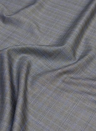 Костюмная (н) серо-голубая клетка - в интернет-магазине тканей Тессутидея арт. 05-3791