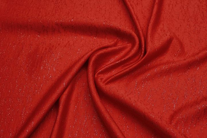 Жаккард с люрексом (о) красный - итальянские ткани Тессутидея арт. 03-7006