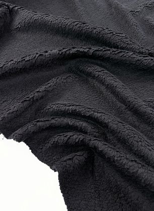 Мех на трикотажной основе кашемир+шелк (о) черный - в интернет-магазине тканей Тессутидея арт. 06-0147