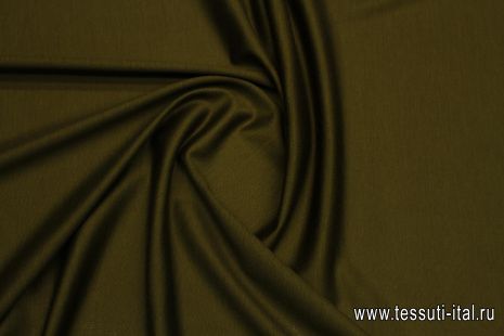 Трикотаж шерсть (о) хаки - итальянские ткани Тессутидея арт. 15-1118