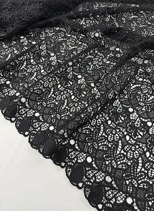Кружевное полотно макраме (о) черное - в интернет-магазине тканей Тессутидея арт. 04-1847