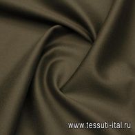 Пальтовая кашемир+шерсть двухслойная (о) оливковая - итальянские ткани Тессутидея арт. 09-2086