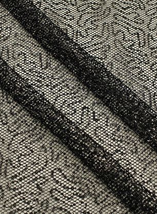 Плательная сетка расшитая пайетками (о) черная - в интернет-магазине тканей Тессутидея арт. 03-7392