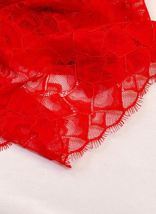 Кружевное полотно (о) красное Solstiss - в интернет-магазине тканей Тессутидея арт. 03-5857
