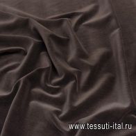 Бархат (о) темно-коричневый - итальянские ткани Тессутидея арт. 04-1431