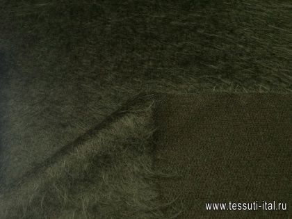 Пальтовая альпака (о) хаки - итальянские ткани Тессутидея арт. 09-1430
