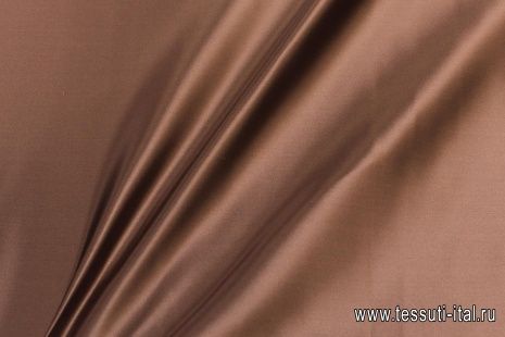 Шелк дюшес (о) шоколадный - итальянские ткани Тессутидея арт. 10-2548