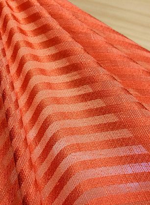 Плательная (о) оранжевая полоска - в интернет-магазине тканей Тессутидея арт. 03-5432