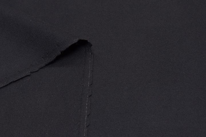 Пальтовая сукно (о) черная в стиле Burberry - итальянские ткани Тессутидея арт. 09-1860