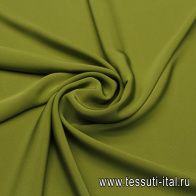 Шелк кади (о) оливковый - итальянские ткани Тессутидея арт. 10-3546
