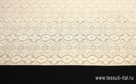 Кружевное полотно (о) топленое молоко  - итальянские ткани Тессутидея арт. 03-6407