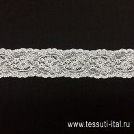 Кружево на сетке (о) белое ш-5,5см - итальянские ткани Тессутидея арт. 03-4617