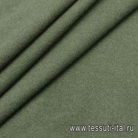 Пальтовая велюр дабл (о) зеленая - итальянские ткани Тессутидея арт. 09-1552
