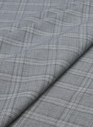 Костюмная клетка (н) светло-серая - в интернет-магазине тканей Тессутидея арт. 05-2842