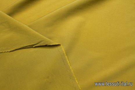 Подкладочная стрейч (о) горчичная - итальянские ткани Тессутидея арт. 07-1487