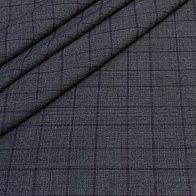 Костюмная клетка (н) серо-фиолетовая Kiton - итальянские ткани Тессутидея арт. 05-3173