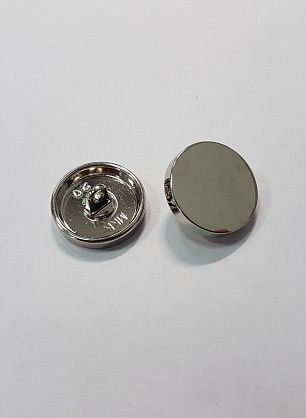 Пуговица металл серебро на ножке d-20мм  - в интернет-магазине тканей Тессутидея арт. F-5392