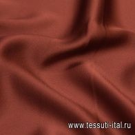 Шелк атлас (о) красно-коричневый - итальянские ткани Тессутидея арт. 10-1876