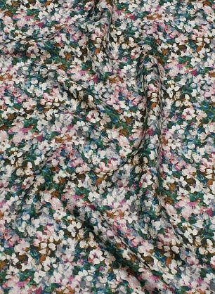 Шелк жаккард (н) цветочно-акварельный рисунок - в интернет-магазине тканей Тессутидея арт. 10-3725