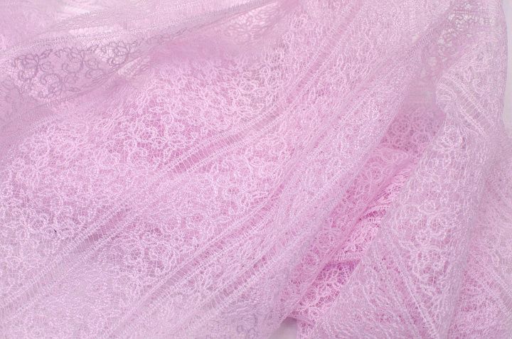 Кружевное полотно (о) розово-сиреневое Ermanno Scervino - итальянские ткани Тессутидея арт. 03-5733