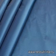Тафта (н) черно-голубая полоска - итальянские ткани Тессутидея арт. 10-0730