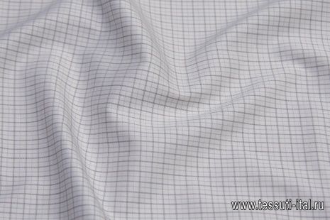 Сорочечная (н) бело-серая клетка - итальянские ткани Тессутидея арт. 01-6129
