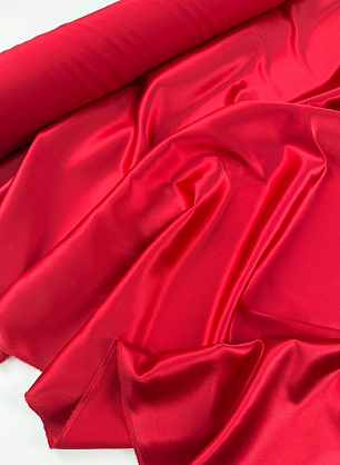 Шелк атлас стрейч (о) красный - в интернет-магазине тканей Тессутидея арт. 10-4924