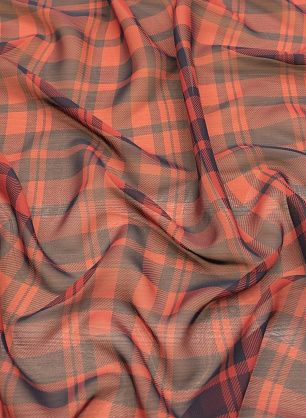 Шифон (н) красно-черная клетка - в интернет-магазине тканей Тессутидея арт. 10-2772