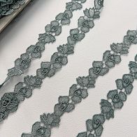 Кружево макраме (о) светло-зеленое ш-2см - итальянские ткани Тессутидея арт. 04-0536