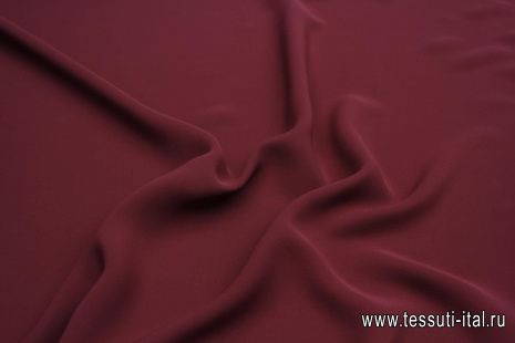 Шелк кади (о) бордовый - итальянские ткани Тессутидея арт. 10-3300