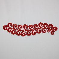 Аппликация макраме ворот терракотовая La Perla  - итальянские ткани Тессутидея арт. F-2454