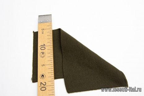 Подвяз манжета темно-зеленый 13*24см - итальянские ткани Тессутидея арт. F-4765