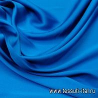 Шелк атлас дабл (о) темно-голубой - итальянские ткани Тессутидея арт. 02-8525