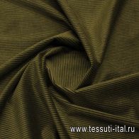 Ветльвет (о) темно-оливково-черный - итальянские ткани Тессутидея арт. 01-7514