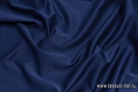 Хлопок с шелком костюмный (о) темно-синий - итальянские ткани Тессутидея арт. 01-6838
