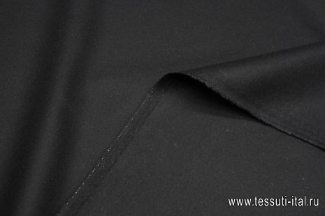 Пальтовая сукно (о) черная - итальянские ткани Тессутидея арт. 09-2021