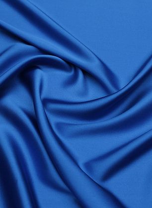 Шелк атлас стрейч (о) синий - в интернет-магазине тканей Тессутидея арт. 10-4029