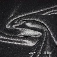 Пальтовая альпака сури (о) черная - итальянские ткани Тессутидея арт. 09-0940