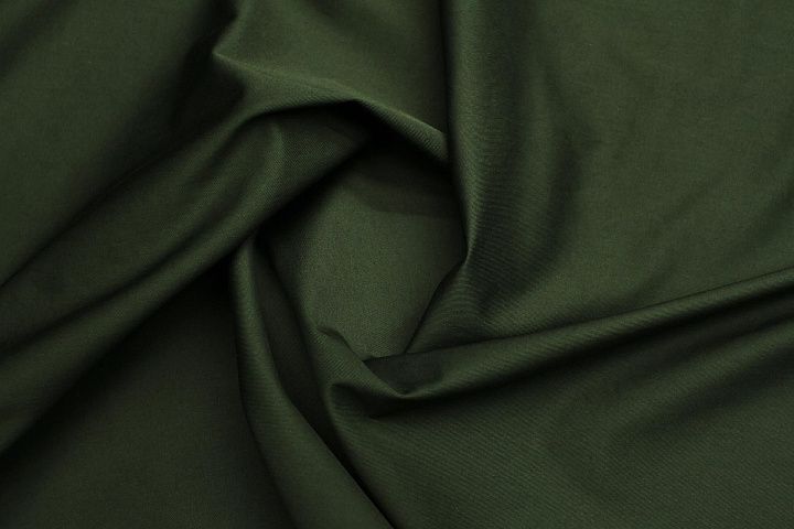 Хлопок стрейч костюмный 350 г/м (о) темно-зеленый - итальянские ткани Тессутидея арт. 01-7773