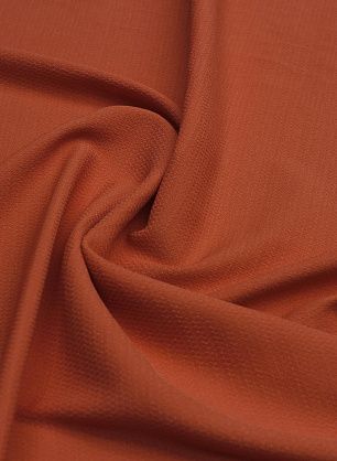 Плательная вискоза с ацетатом стрейч (о) оранжевая фактурная - в интернет-магазине тканей Тессутидея арт. 04-1612