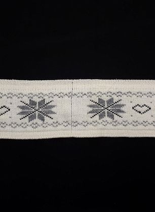 Подвяз (н) черно-серый орнамент 14*75см  - в интернет-магазине тканей Тессутидея арт. F-3776