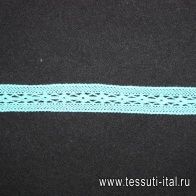Тесьма макраме бирюзовая ш-2см - итальянские ткани Тессутидея арт. 01-1700