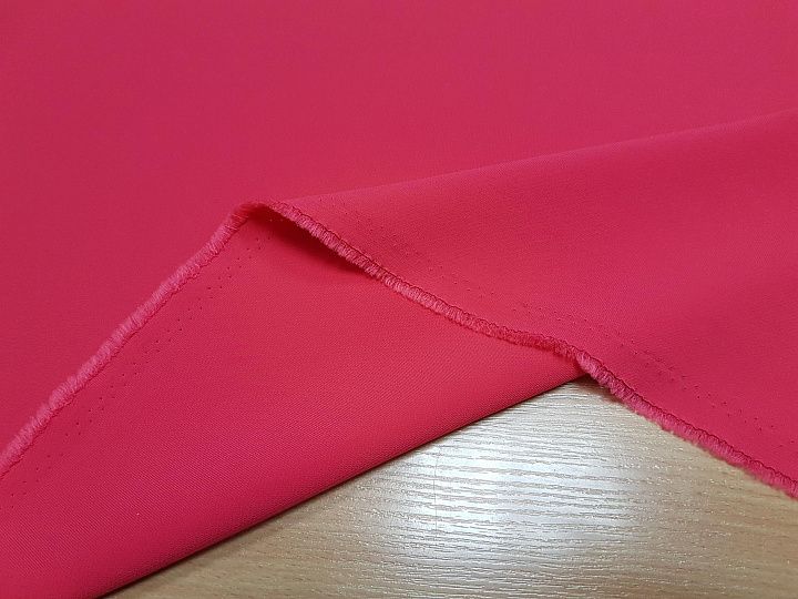 Плательная кади стрейч (о) коралловая - итальянские ткани Тессутидея арт. 03-4049