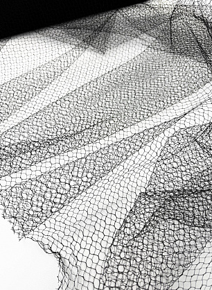 Кружевное полотно (о) черная сетка - в интернет-магазине тканей Тессутидея арт. 03-7551