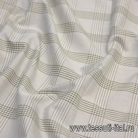 Сорочечная (н) бело-зеленая клетка - итальянские ткани Тессутидея арт. 01-5986